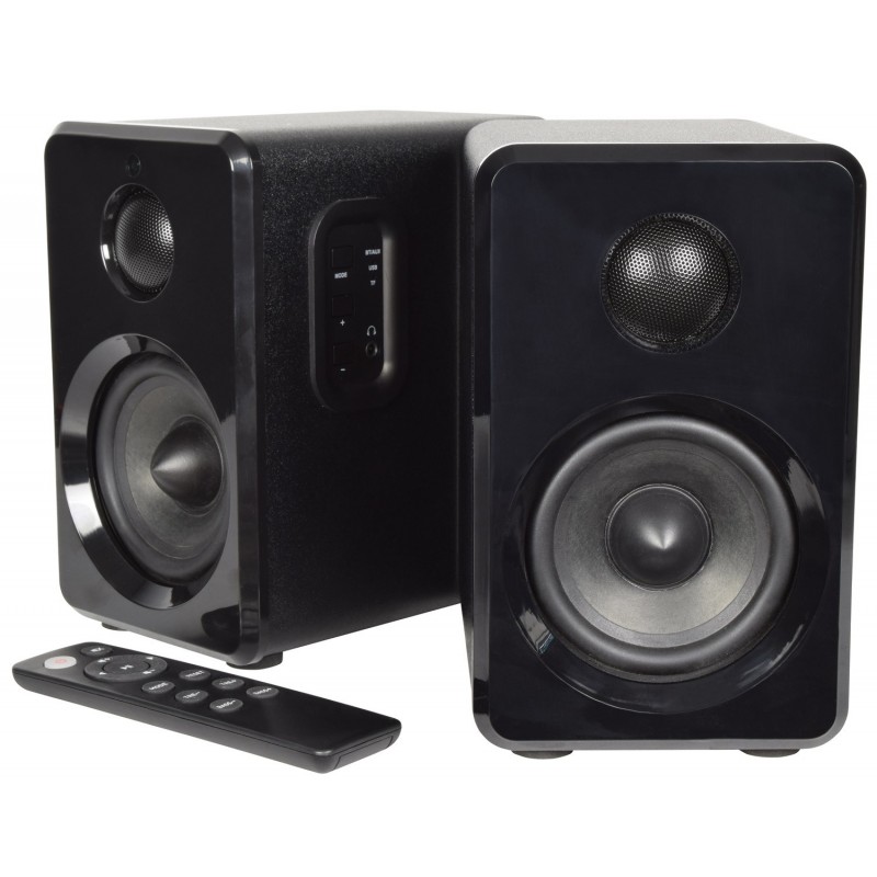 Active Bluetooth Bookshelf Speakers Black