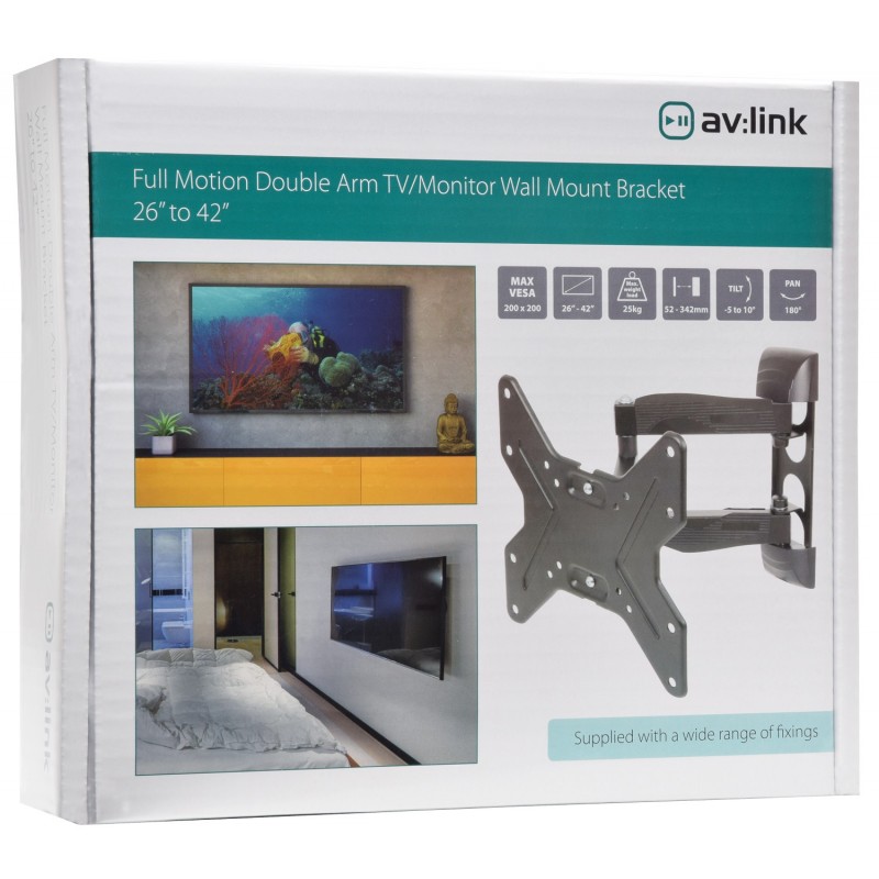 Full Motion Double Arm TV Wall Bracket