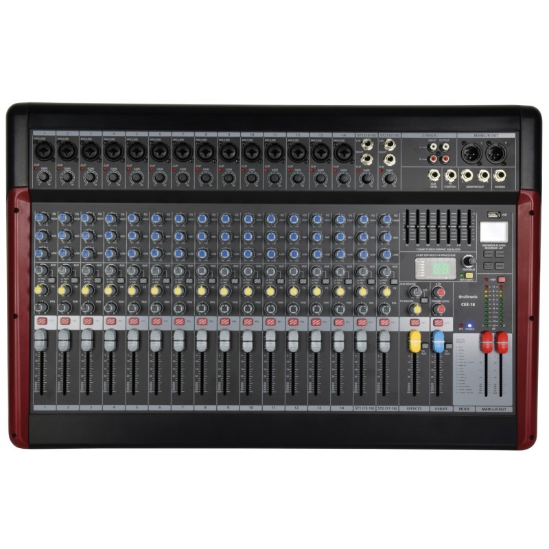 CSX-18 Live Mixer with USB/BT Player + DSP Effects