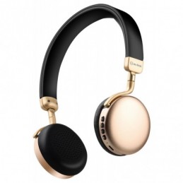Metallic Bluetooth Headphones Gold