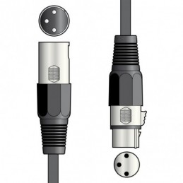  3-pin XLR plug to 3-pin XLR socket - 1.5m