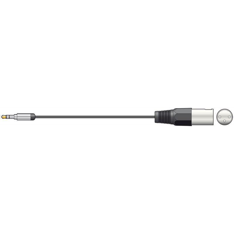 Classic Audio Lead 3.5mm Stereo Jack Plug - XLR Male 1.5m