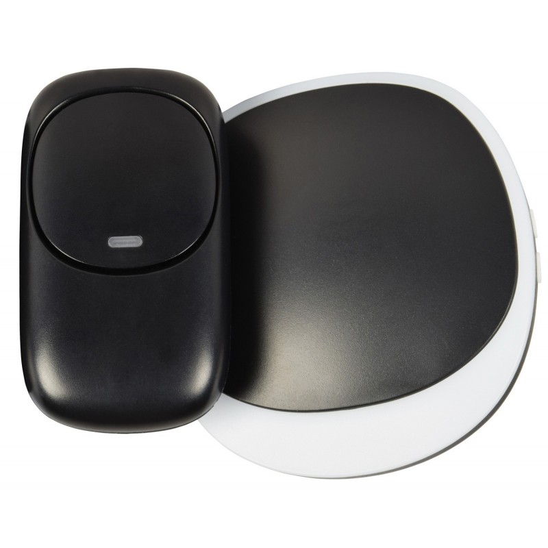 Wireless Plug-in Doorbell with LED Alert Black