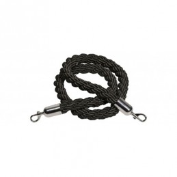 Twisted Black Security Rope with Hooks 1.5m
